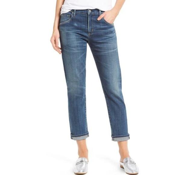 Citizens Of Humanity Denim - Citizens of Humanity Emerson Slim Boyfriend Jeans Sz 32 Crusade Wash Blue Denim